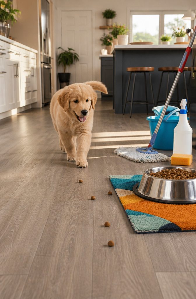 Pet Friendly Flooring: 8 Durable Surfaces for Active Households 3 Spacious living room showcasing various pet-friendly flooring options